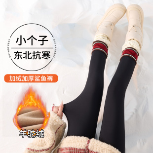 黑色保暖加厚高腰打底芭比瑜伽裤 加绒鲨鱼裤 女外穿秋冬2025新款