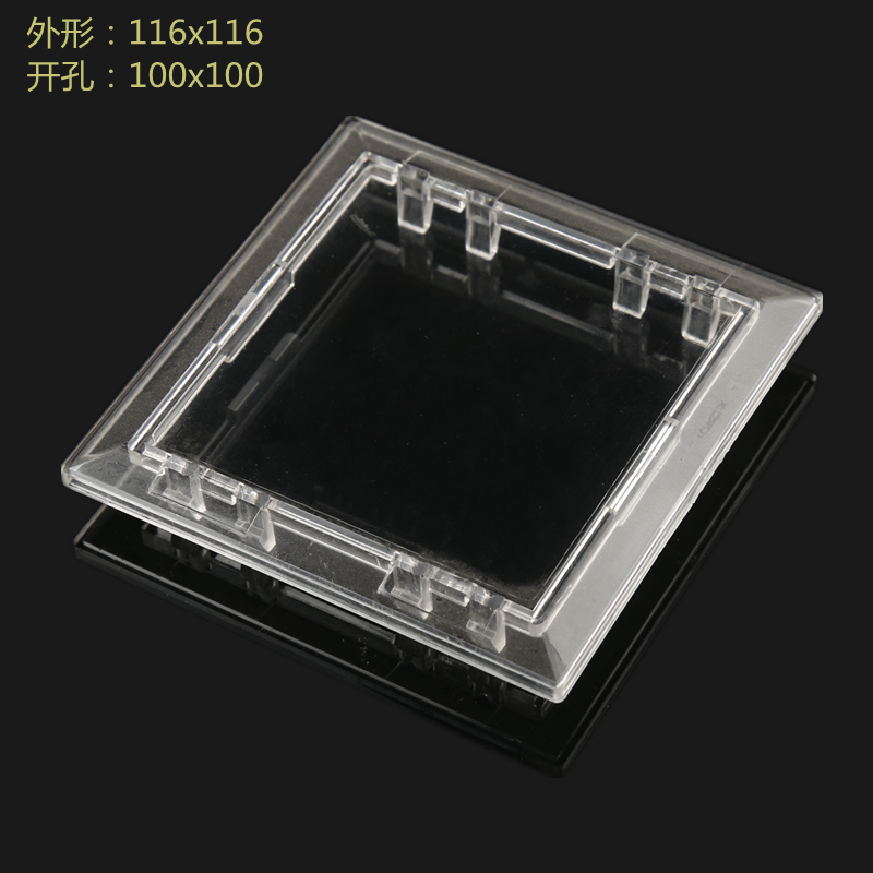PC观察窗116开孔100X100有机玻璃