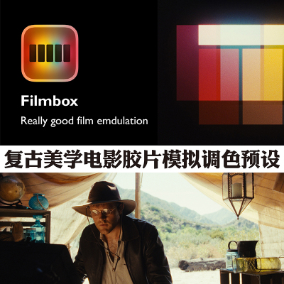 Filmbox LUT复古美学电影胶片模拟调色预设 Ae Pr 达芬奇 Ps Nuke