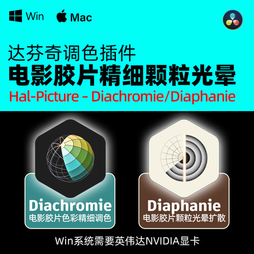 达芬奇HAL-Picture OFX插件包Diachromie 1.5.5和Diaphanie 1.4.0