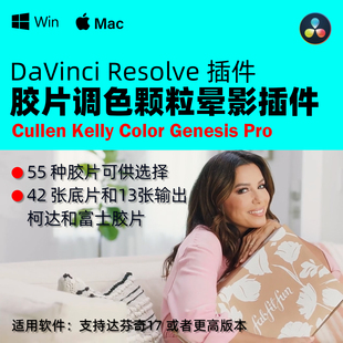 达芬奇电影胶片视频调色颗粒晕影插件 Color Genesis Pro V1.3.0