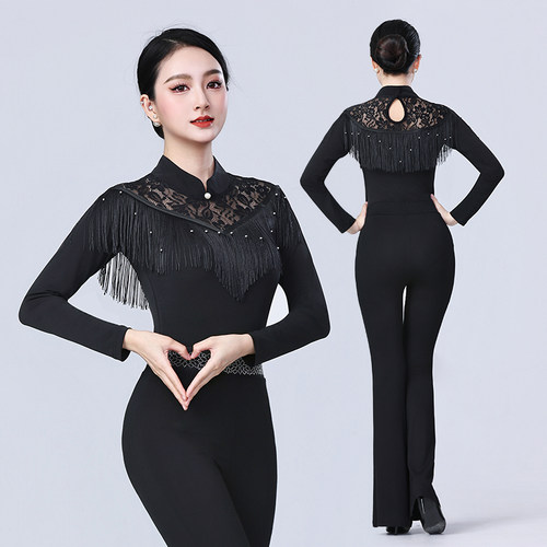 秋冬长袖形体服套装新款