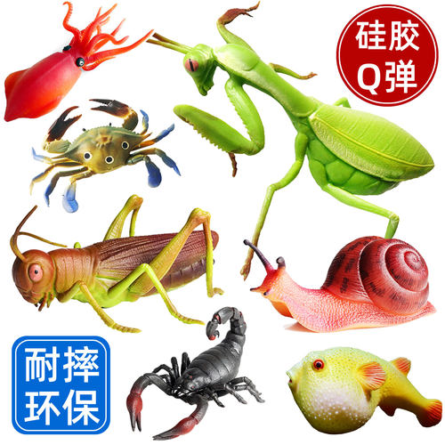 昆虫玩具硅胶虫子螳螂壁虎蜥蜴