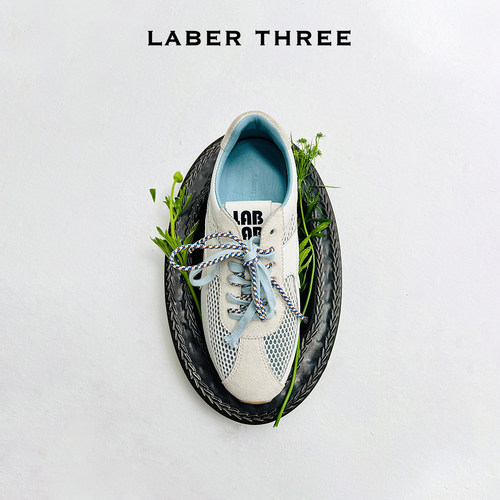 LABER THREE 秋季新品网球德训鞋羊皮垫脚舒适复古时尚低跟运动鞋