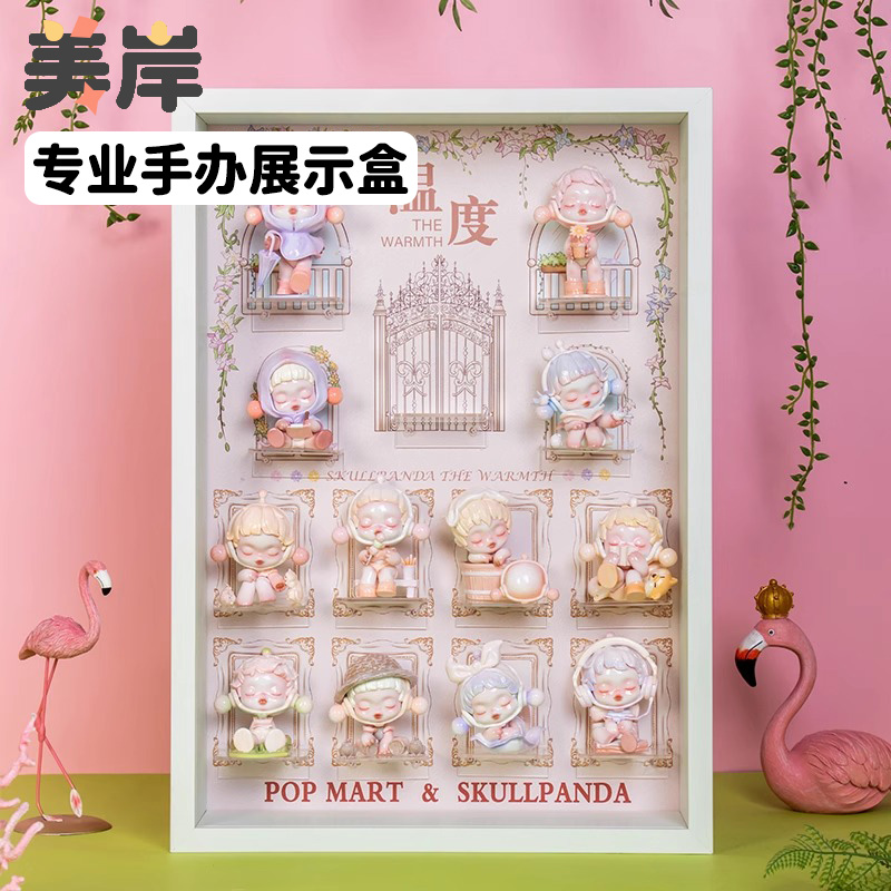 温度系列收纳展示盒适用泡泡玛特 SKULLPANDA架柜场景框手办盲盒