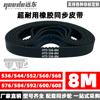 橡胶同步带皮带8M齿形齿轮传动带