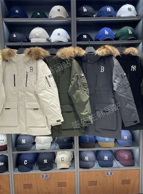 韩国代购陈先生在韩国mlb中长款派克25款专柜正品3ADJB0656