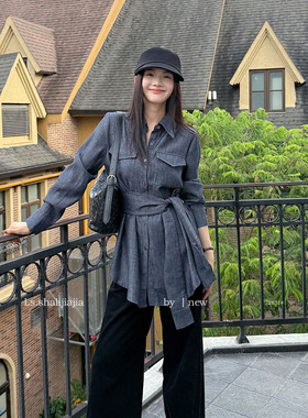 LS 极简时尚通勤衬衫上衣女 广州十三行2025早秋新品女装22831#