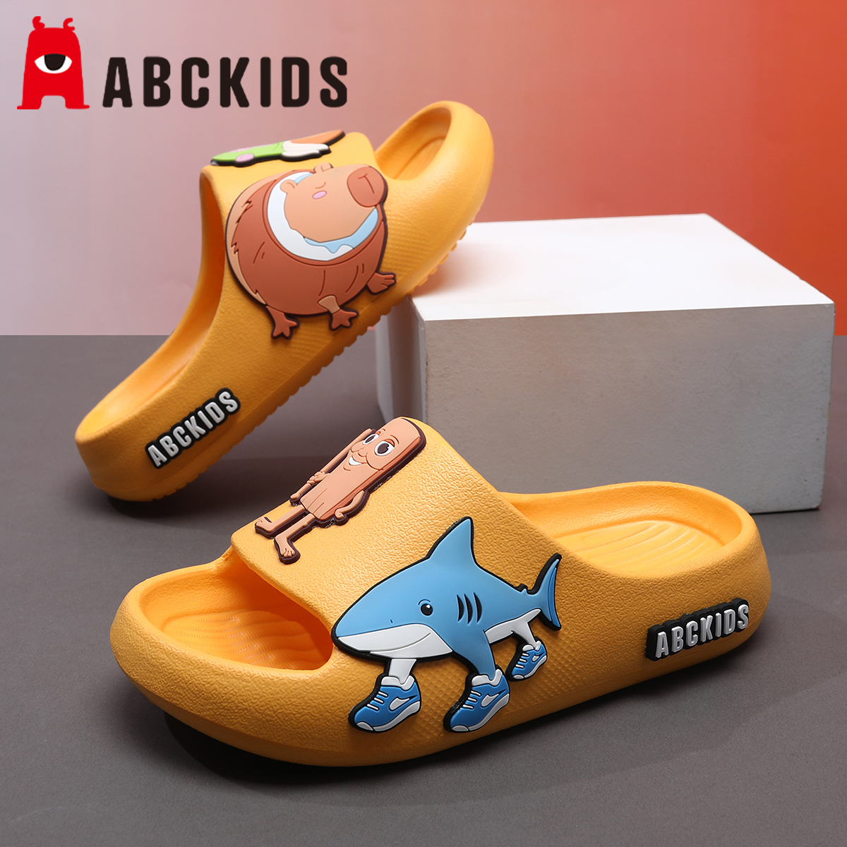 Abckids儿童凉拖鞋新款山海经