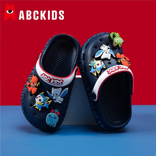 abckids洛克王国儿童洞洞鞋男孩