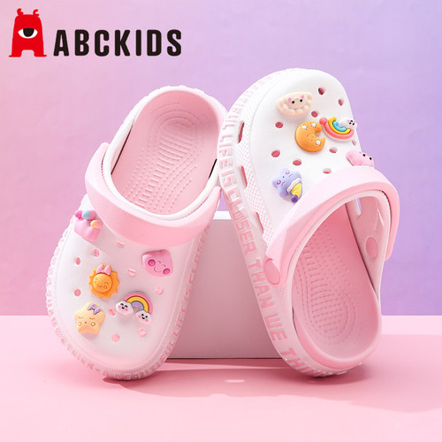 Abckids女童洞洞鞋女孩拖鞋