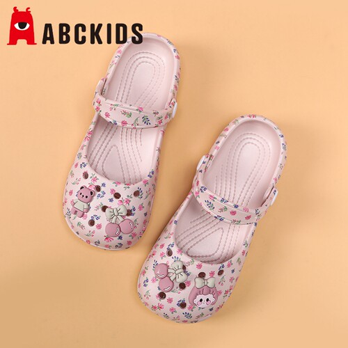 abckids儿童洞洞鞋夏季女童拖鞋