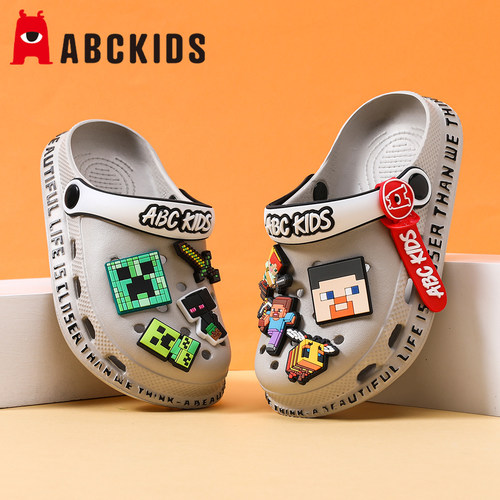 Abckids儿童洞洞鞋2025沙滩游泳