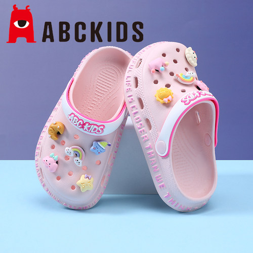 abckids女童洞洞鞋女孩拖鞋