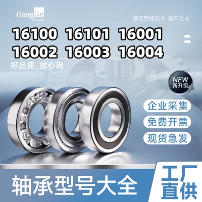 轴承大全16100 16101 16001 16002 16003 16004Z深沟球高速轴承RS
