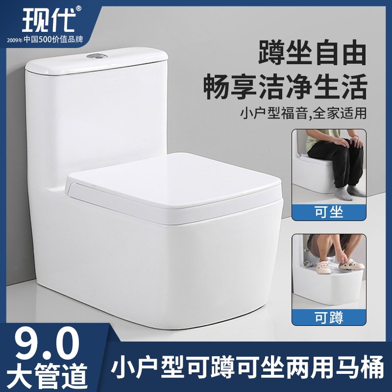 【现代品牌】小户型蹲坐两用马桶