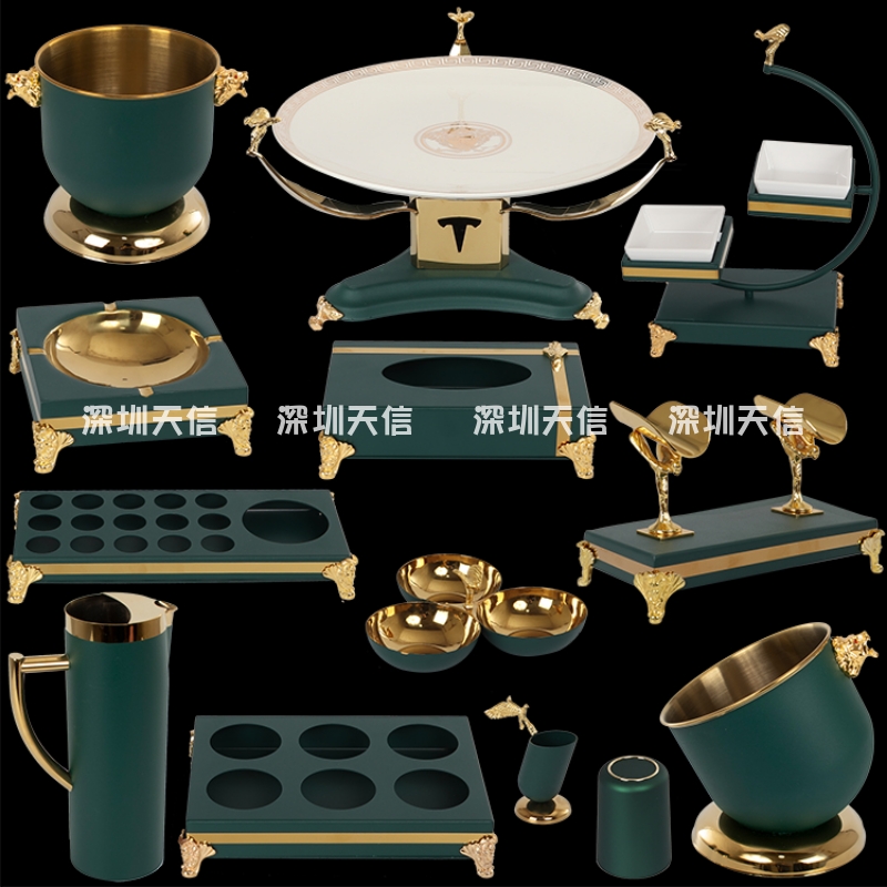 派对KTV摆台全套商务果盘不锈钢