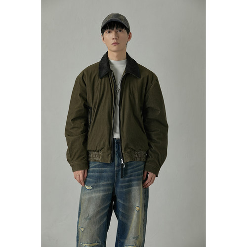 痞帅2024新款百搭工装翻领春秋季