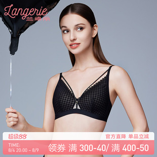兰卓丽内衣女性感蕾丝三角杯包容不易空杯胸罩舒适无钢圈薄杯文胸