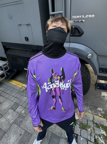 AONE4SURE  EVA初号机动漫二次元印花迷彩面罩足球衣训练服秋冬