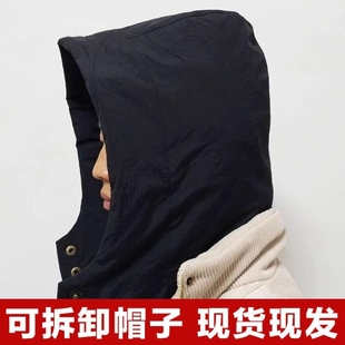 配羽绒服帽子单买可拆卸羽绒棉帽单独通用单卖单帽装饰假帽子棉服
