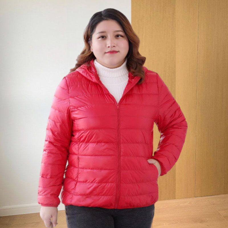 优衣U家官方旗舰店反季清仓轻薄羽绒服女短款加肥加大码胖MM200斤