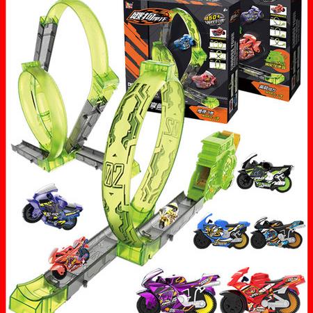 飕狗搜狗摩托车9代8全套2025竞技惯性轨道车高速赛车发射器套装