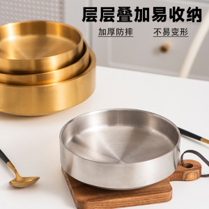 304不锈钢餐盘韩式冰碗日式三文鱼专用刺身盘鱼生寿司盘冰碗餐盘