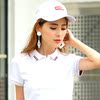 轩尧耐克泰翻领T恤女短袖夏季宽松纯棉大码休闲上衣白色运动体恤p