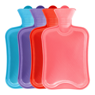 杜托橡胶老式 防爆绒布成人学生大号 热水袋加厚暖水袋暖宫注水冬季