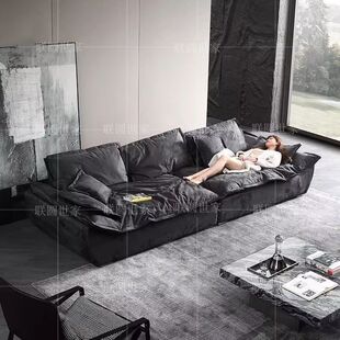 德国品质联圆世家帆船沙发超宽坐深客厅简约现代大小型奶油风直排