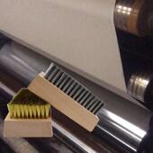 德国品质铜丝刷凹纹辊铜刷陶瓷钢丝刷超细印刷业钢刷网纹辊压花辊