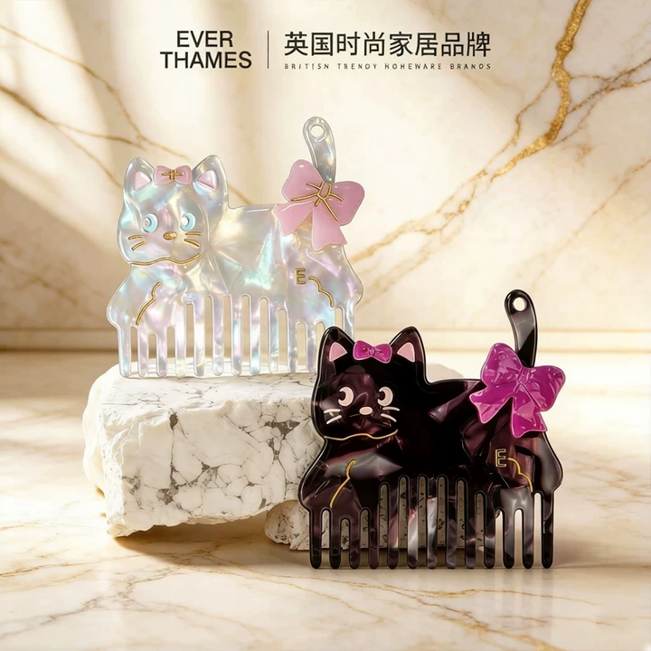 可爱猫咪美发梳卡通动物头梳