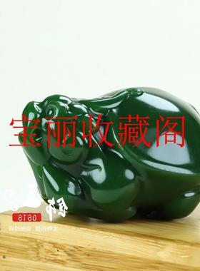 新疆玉金钱龟把件和田玉碧玉龙龟手把件玉石长寿龟挂件金龟手把件