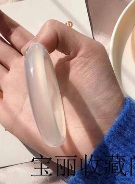 白昼集玉髓手镯女冰种夏季小众精品荔枝冻镯子白玉生日礼物玉镯