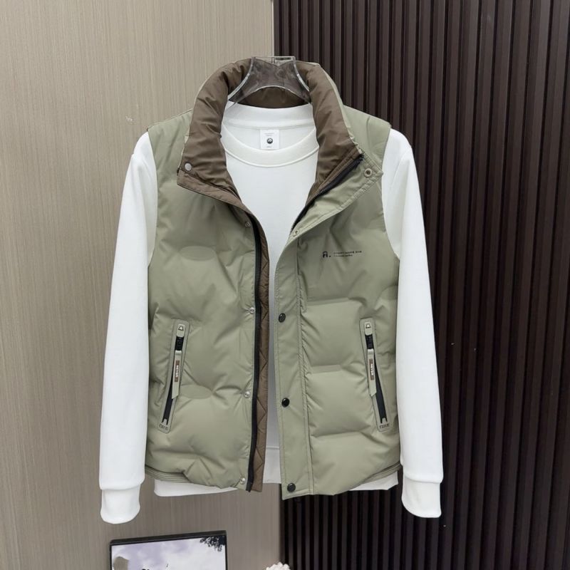 冬季新款青年保暖立领羽绒马甲外套男士潮流时尚百搭休闲坎肩背心