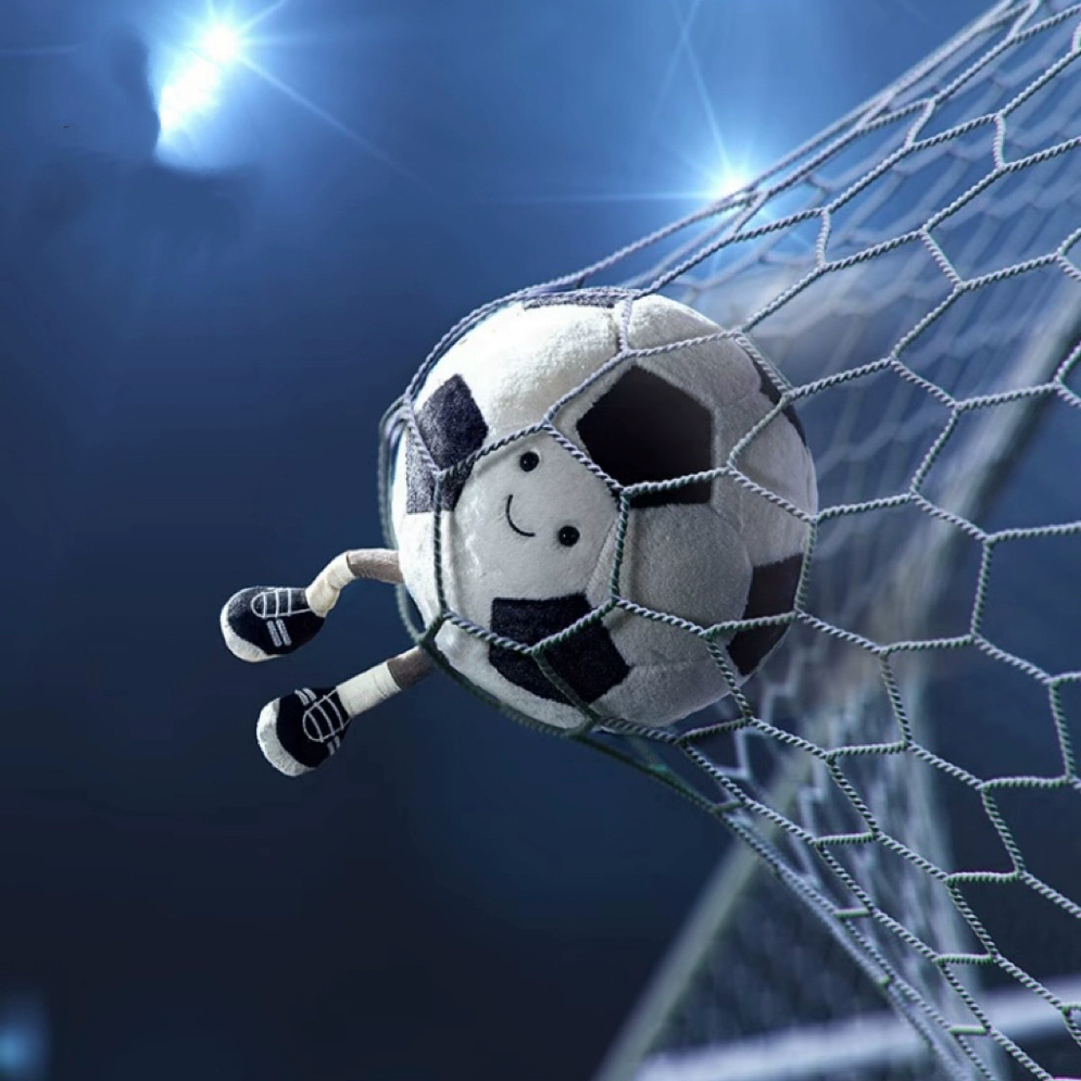 英国jellycat趣味运动足球运动毛绒玩具公仔开学生日创意礼物