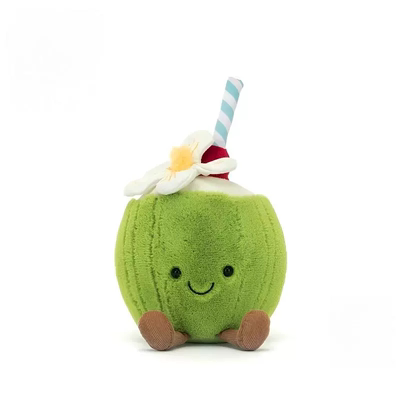 英国Jellycat椰子玩偶阿鲁巴岛椰子毛绒玩偶安抚公仔圣诞节礼物