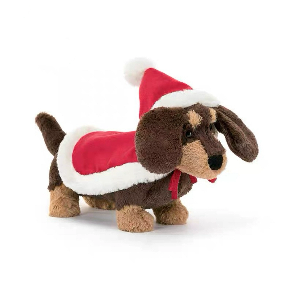 英国jellycat圣诞节暖冬奥托腊肠犬可爱娃娃毛绒玩具新年生日礼物