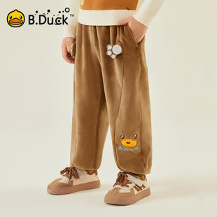 加绒保暖休闲长裤 B.Duck小黄鸭儿童灯芯绒裤 男童束脚裤 新款 子冬季
