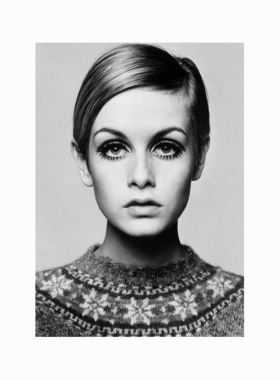 Twiggy复古海报工作室背景墙装饰画黑白拍照道具照片墙布置