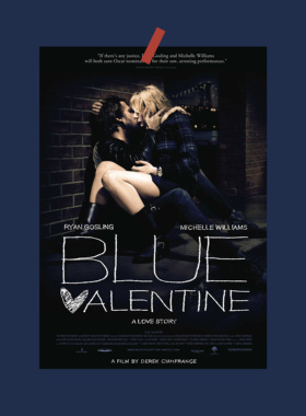 Blue Valentine 蓝色情人节电影海报 卧室墙面装饰画报背景墙墙贴