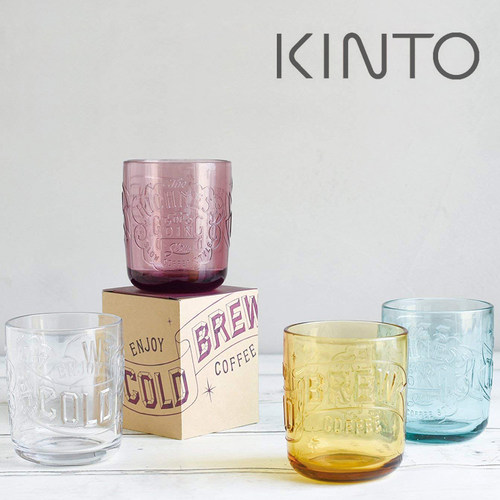 口KINTO半透明浮雕冷萃咖啡杯