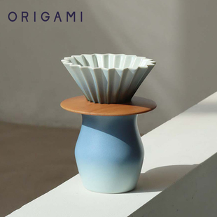 ORIGAMI折纸V60滤杯中国限定版 玄青色手冲咖啡蛋糕杯品香杯分享杯