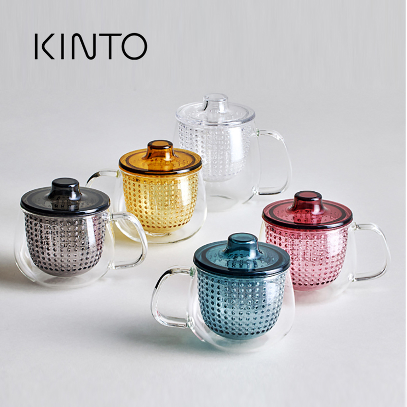 日本KINTO隔热玻璃杯过滤花茶杯