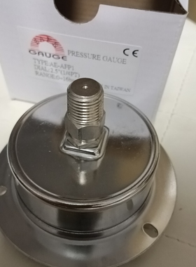 台湾华记压力表AE-AFP1轴向不锈钢160bar2300psi2.5寸