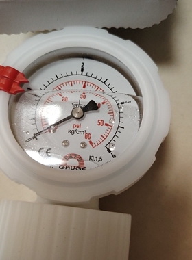 台湾华记SAFE GAUGE单面面PVDF隔膜压力计STIKO 4kg GS-AE