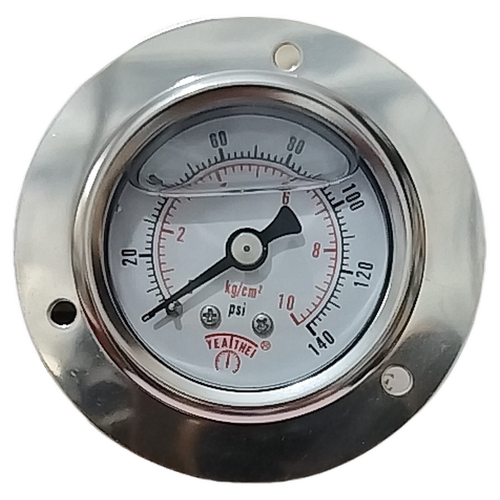 YEATHEI雅德轴向耐震压力表不锈钢带边10KG/140psi 1/8PT 40MM