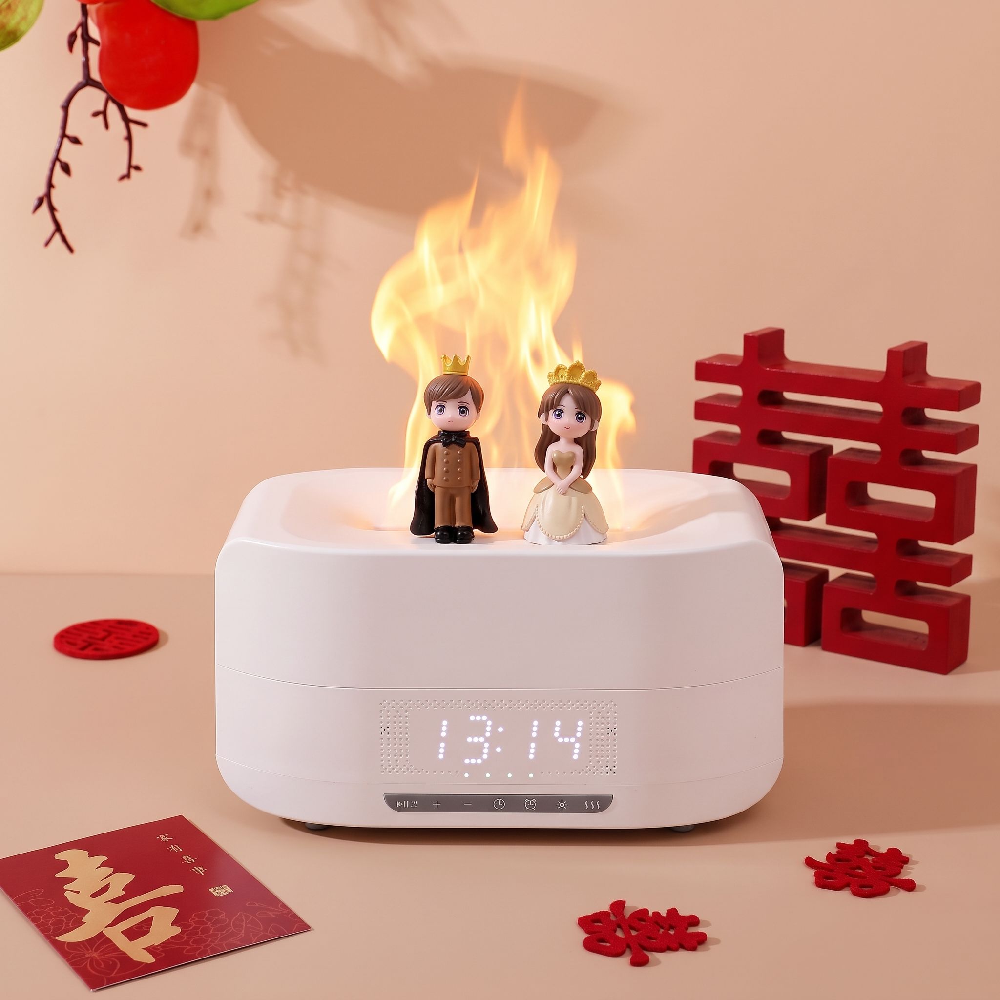 火焰蓝牙音响新婚礼物小众风结婚订婚浪漫创意音箱实用香薰加湿器