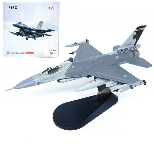 WLTK1:72美国空军单座F16C战斗机仿真飞机模型合金成品黑蝙蝠中队